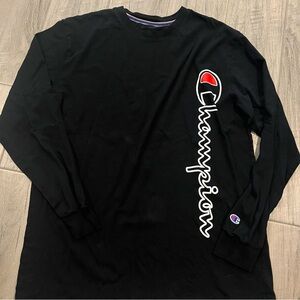 Long Sleeve Champion Shirt Black Large